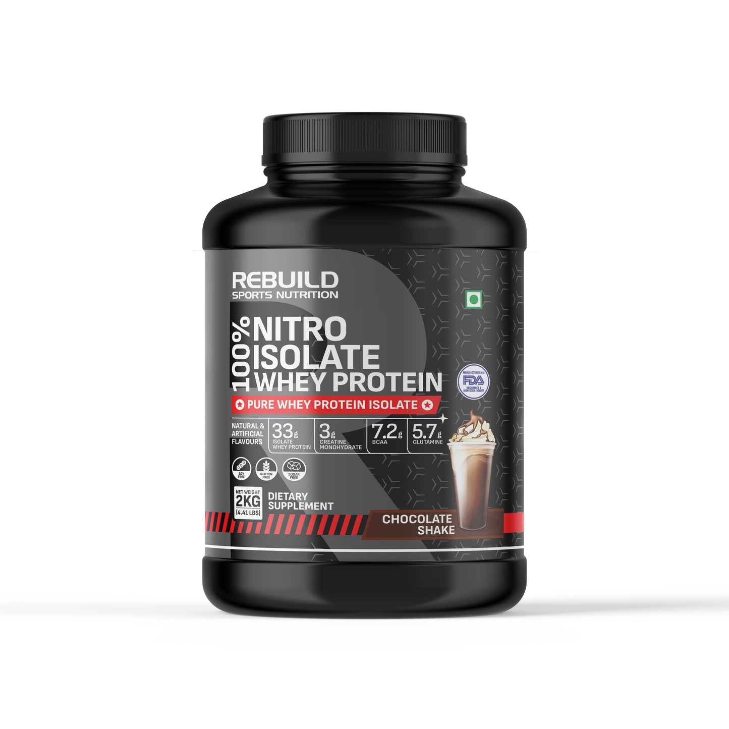 Rebuild sports nutrition 100% NitroIsolate whey protein 2kg