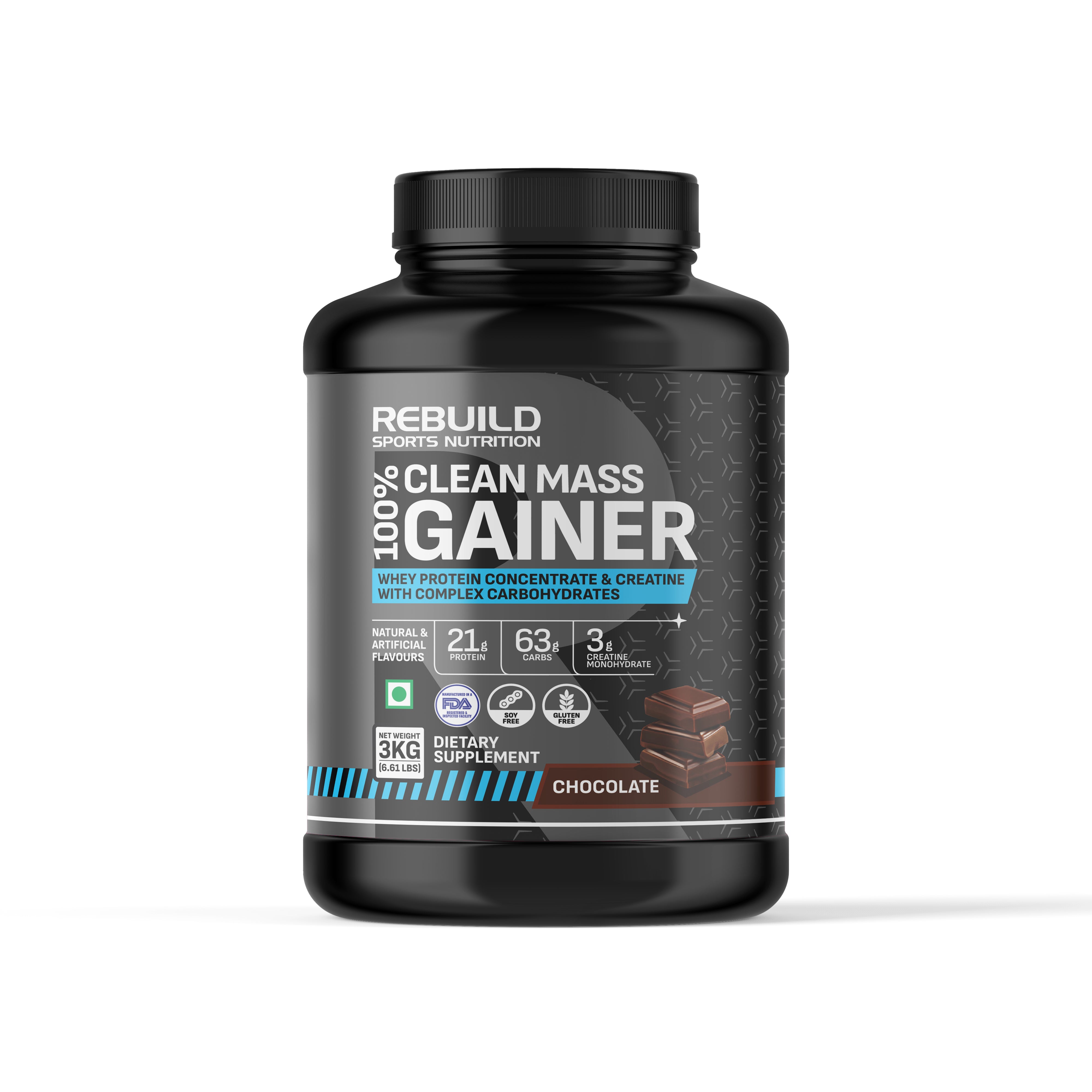 Rebuild sports nutrition 100 Clean mass gainer 3kgs