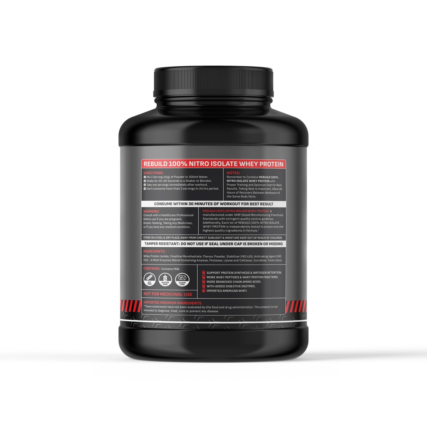 Rebuild sports nutrition 100% NitroIsolate whey protein 2kg