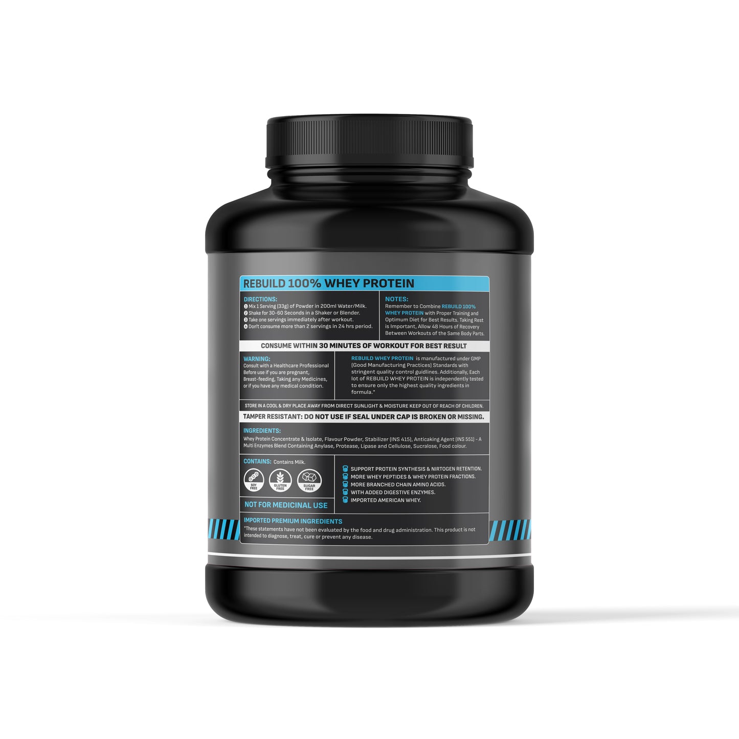 Rebuild sports nutrition 100% whey protein 2kgs