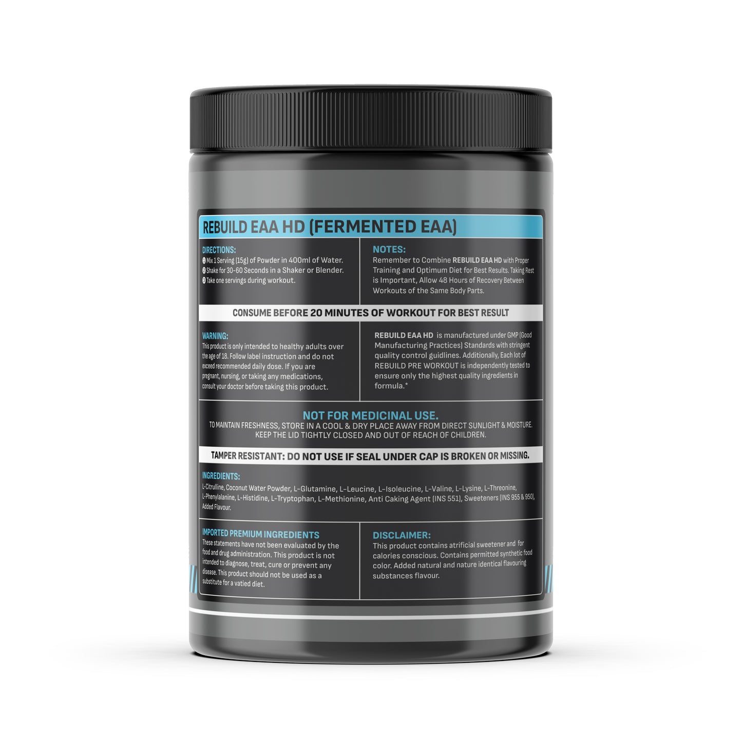 Rebuild sports nutrition EAA HD 30 servings fermented